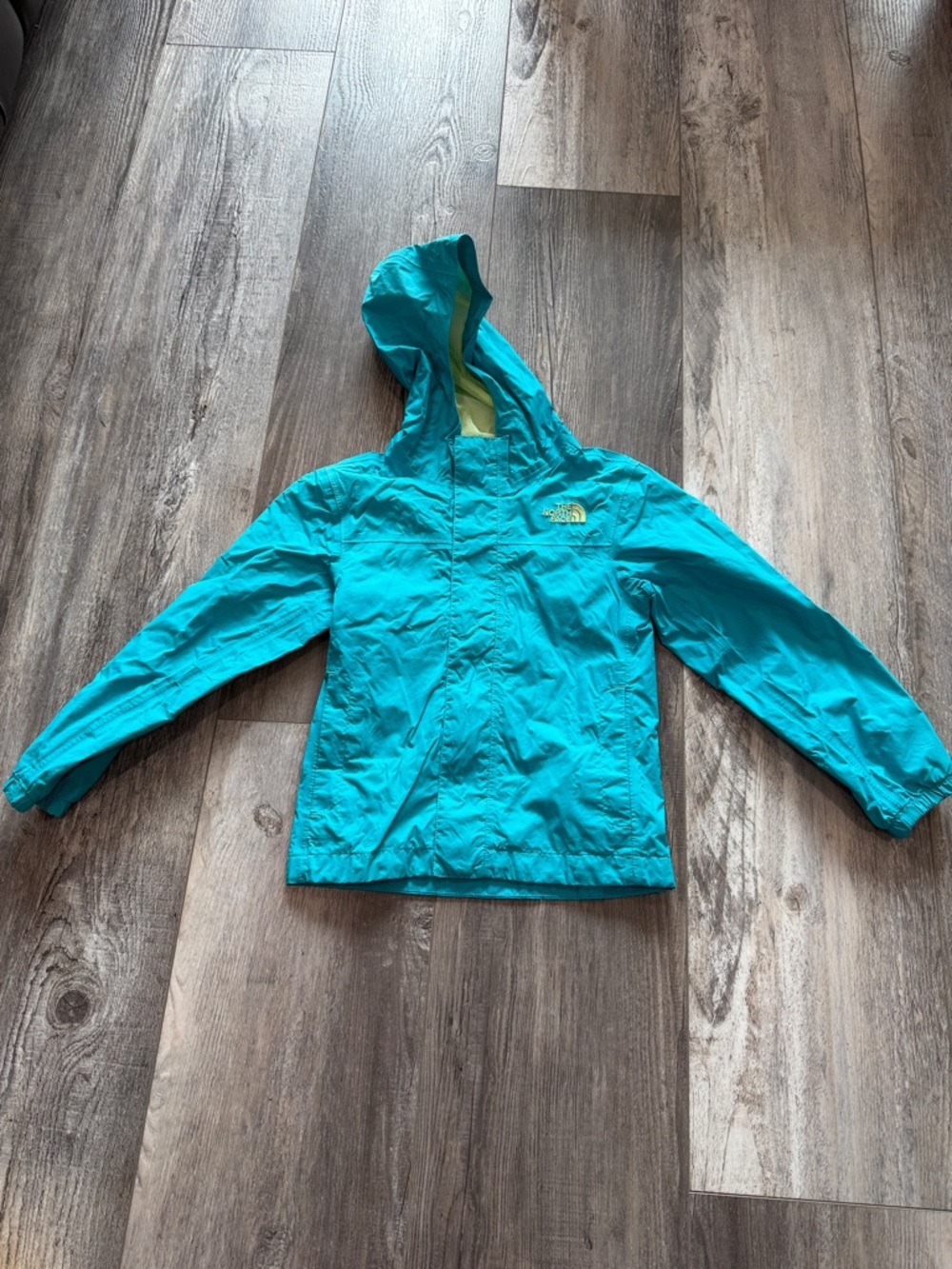 The North Face Bright Teal Hooded Shell Jacket